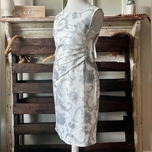 🟤NWT GLAMOUR Sleeveless Dress White/Metallic Silver Size 6